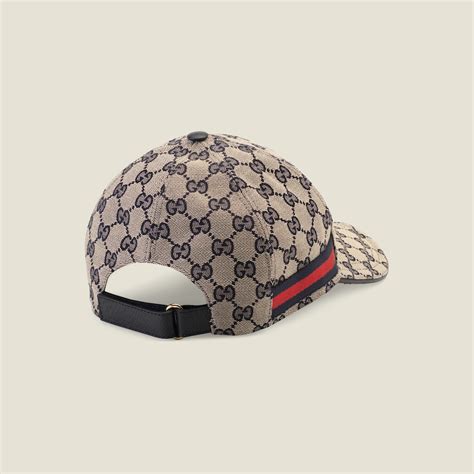 gucci cap beige blue|Gucci Original GG Canvas Baseball Hat with Web Beige/Blue.